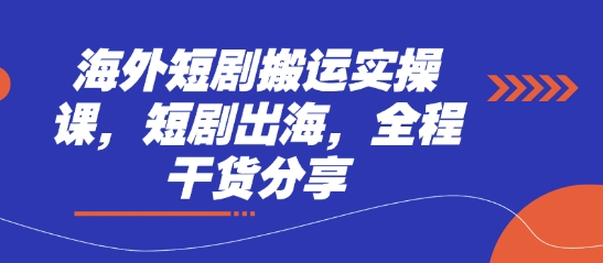 海外短剧搬运实操课,短剧出海,全程干货分享-老段项目分享