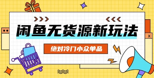 闲鱼无货源冷门单品项目，绝对冷门小众单品-老段项目分享