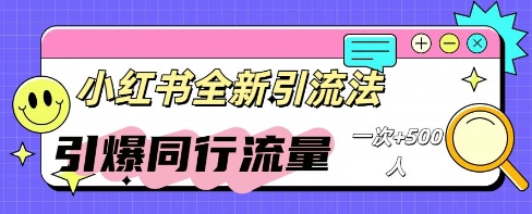 小红书群聊引流：同行流量引爆计划-老段项目分享