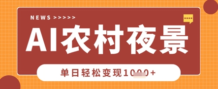 Deepseek制作农村夜景视频,一条视频点赞20W+,单日变现数张-老段项目分享