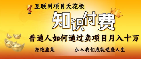 互联网项目天花板,知付付费项目,普通人如何通过卖项目月入十个,拒绝韭菜【揭秘】-老段项目分享