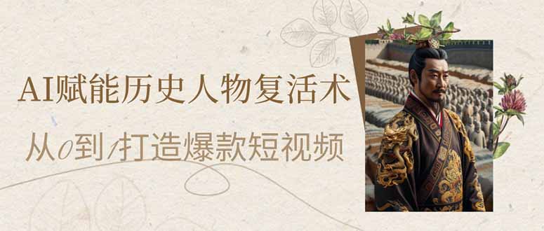 (14311期)AI赋能历史人物复活术:从0到1打造爆款短视频-老段项目分享
