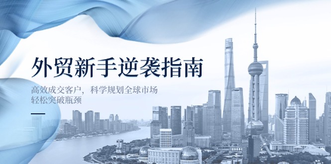 (14201期)外贸新手逆袭指南:高效成交客户,科学规划全球市场,轻松突破瓶颈-老段项目分享
