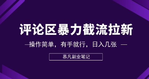 评论区暴力截流拉新:捡钱项目,操作简单,有手就行,日入几张-老段项目分享