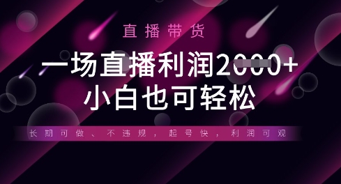 半无人直播带货,一场利润数张,适合所有平台玩法,小白也可轻松-老段项目分享