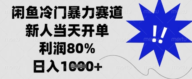 闲鱼冷门暴力赛道,新人当天开单,利润80%,日入数张【揭秘】-老段项目分享